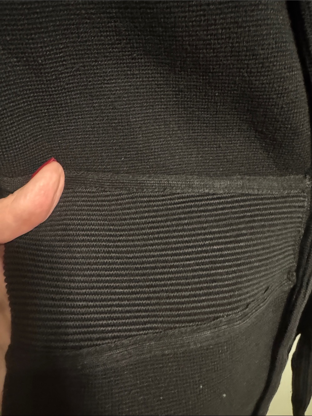 White House Black Market Black Open-Front Ribbed Trim Cardigan - Picture 5 of 7